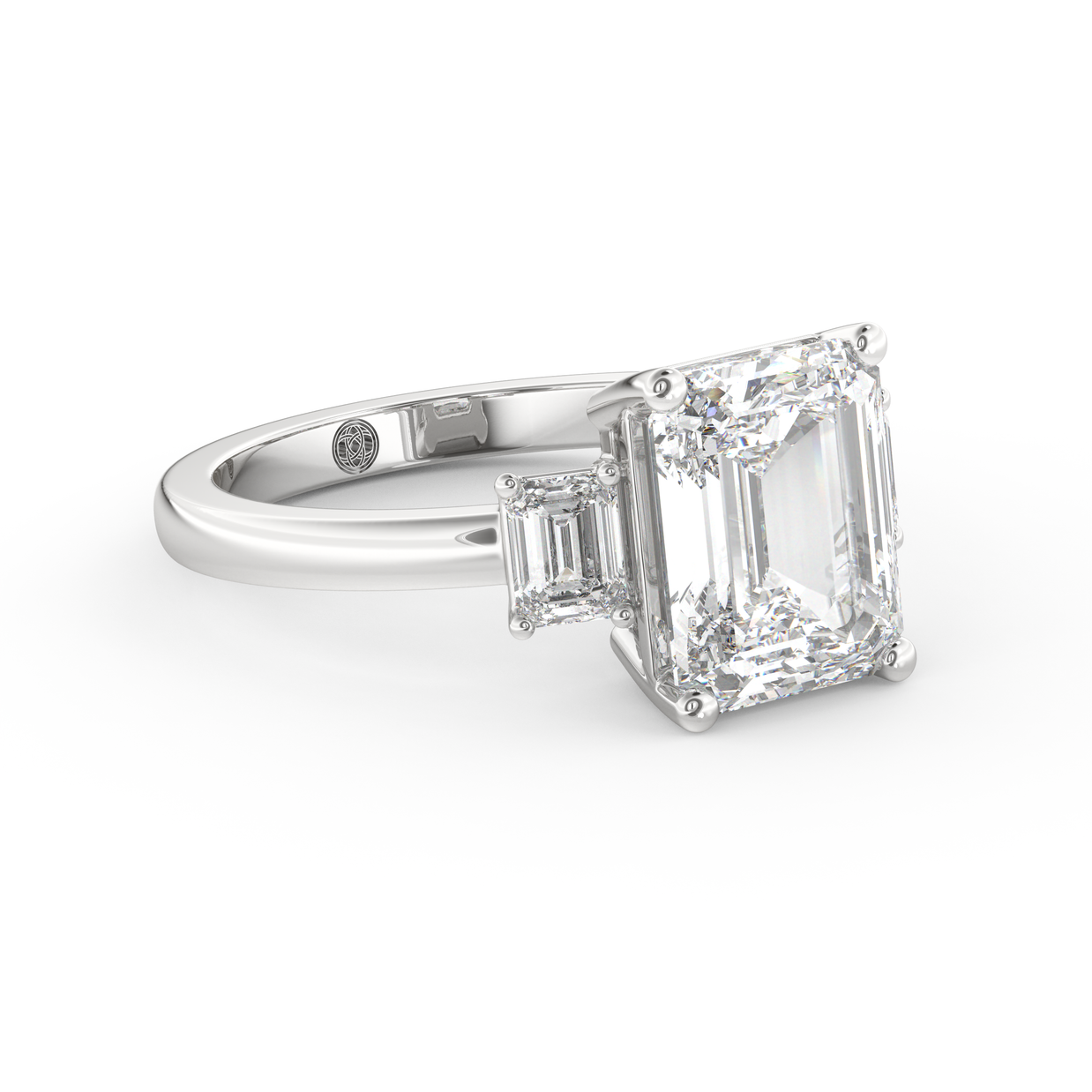White gold - Central diamond 3.0 ct - view 3