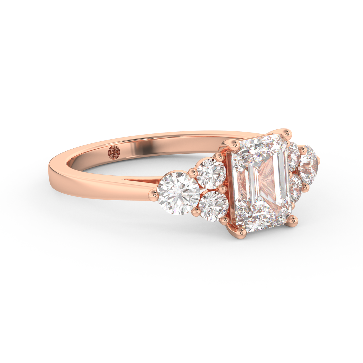 Rose gold - Central diamond 1.5 ct - view 3