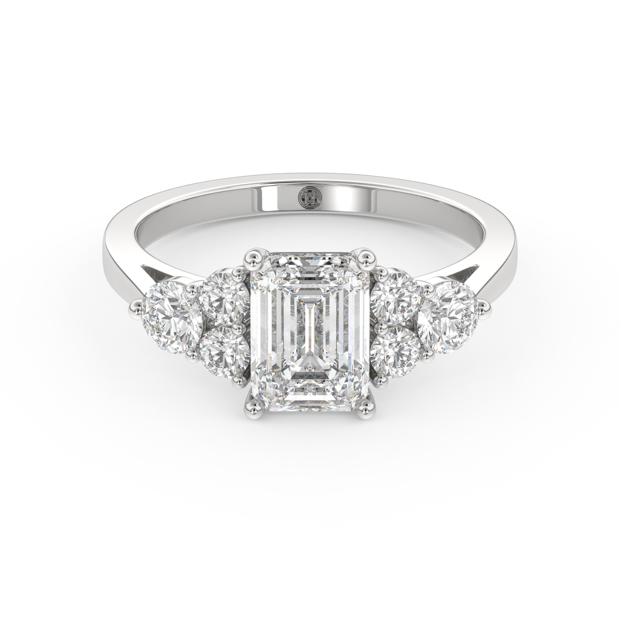 White gold - Central diamond 1.5 ct - view 2