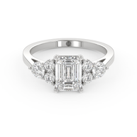 White gold - Central diamond 1.5 ct - view 2