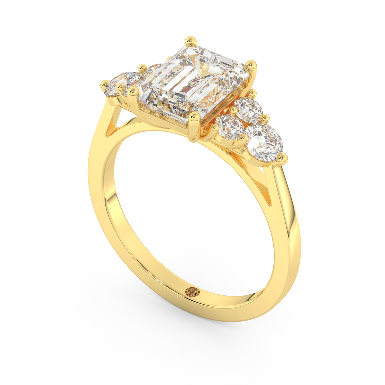 Yellow gold - Central diamond 2.0 ct - view 1