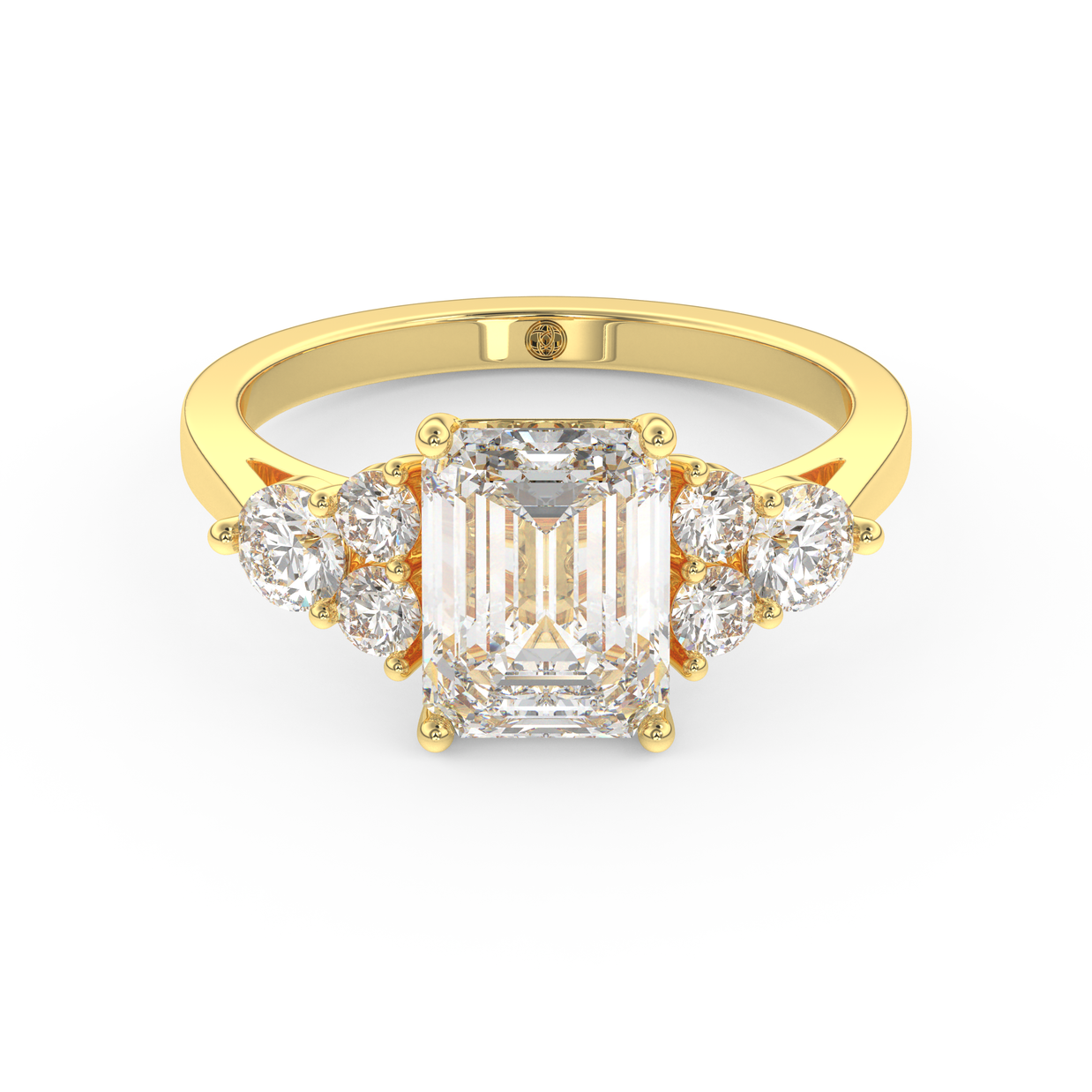 Yellow gold - Central diamond 2.0 ct - view 2