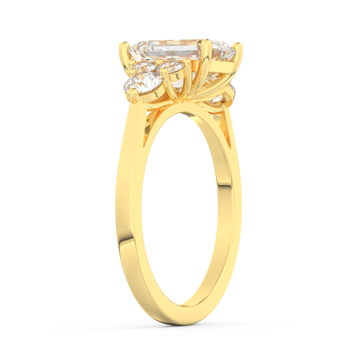Yellow gold - Central diamond 2.0 ct - view 5