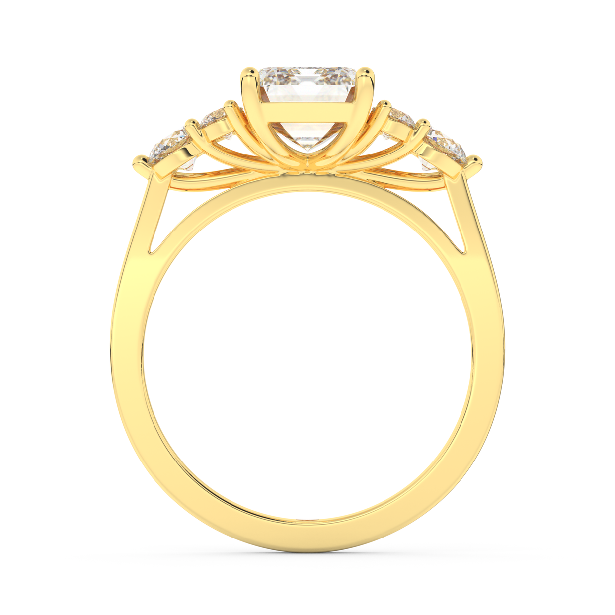 Yellow gold - Central diamond 2.0 ct - view 6