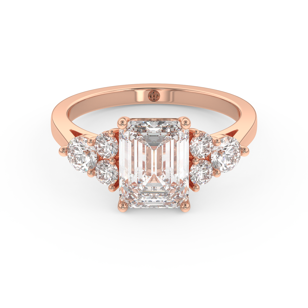 Rose gold - Central diamond 2.0 ct - view 2