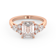 Rose gold - Central diamond 2.0 ct - view 2