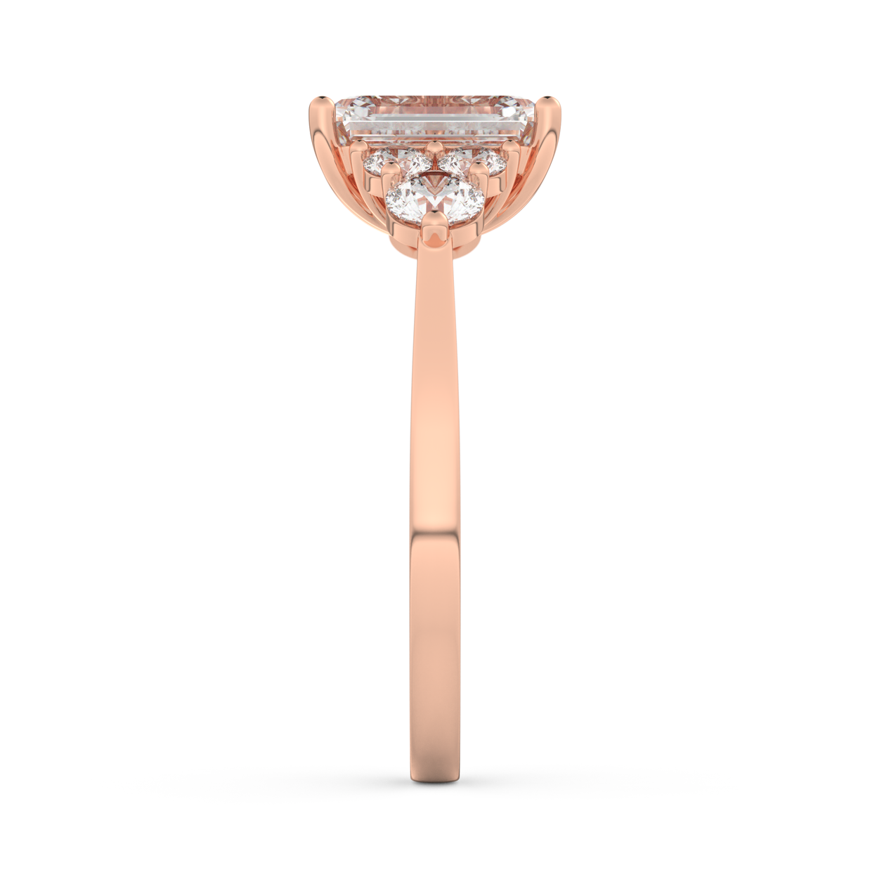 Rose gold - Central diamond 2.0 ct - view 7