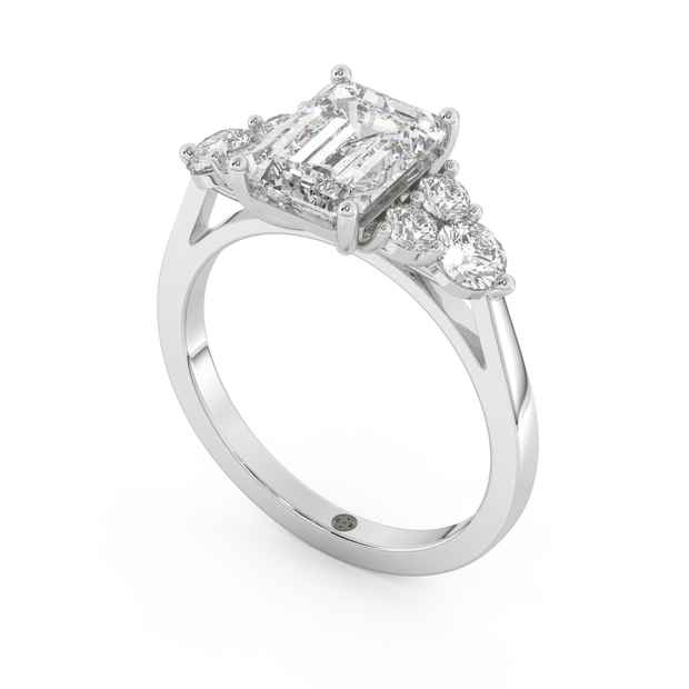 White gold - Central diamond 2.0 ct - view 1