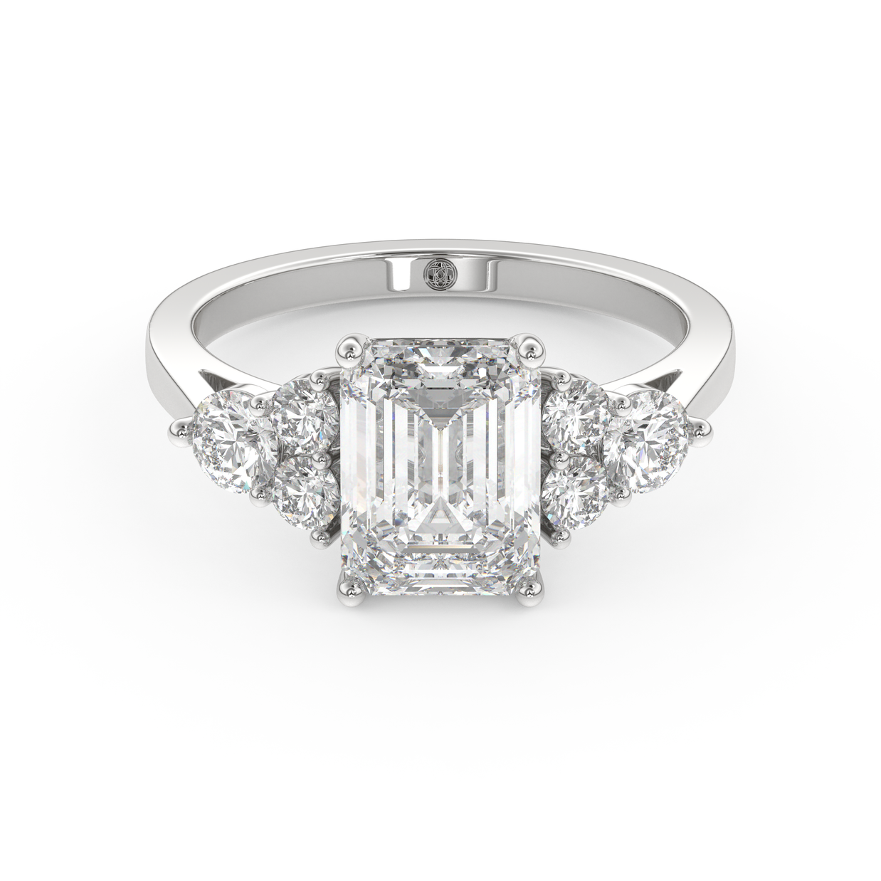 White gold - Central diamond 2.0 ct - view 2