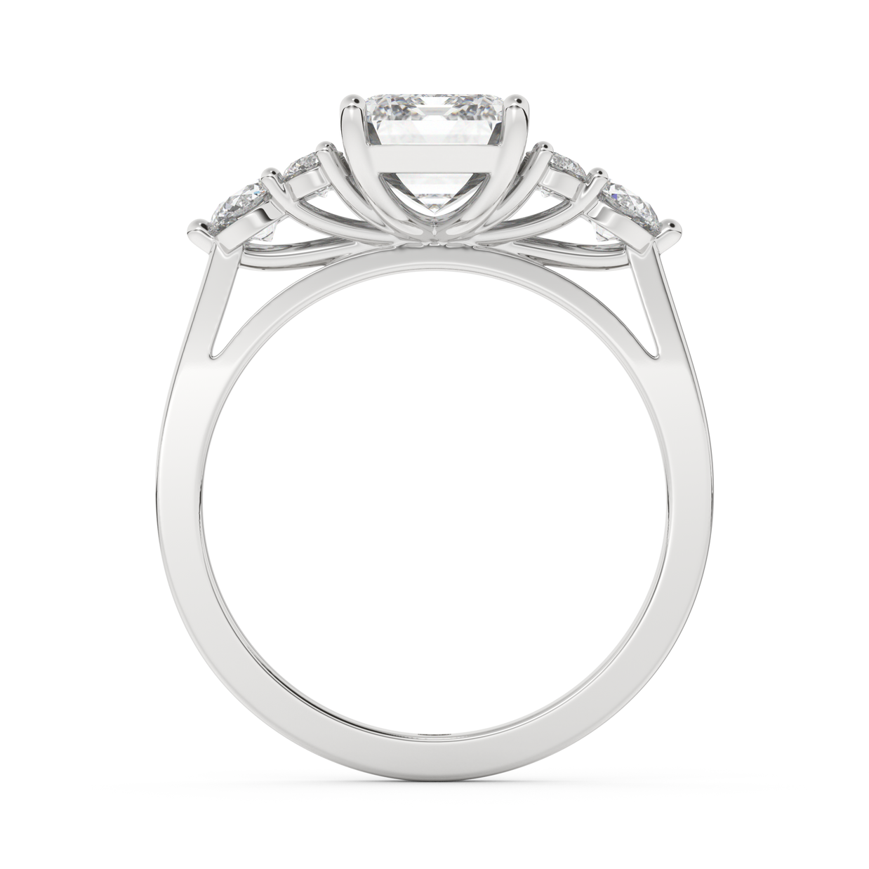 White gold - Central diamond 2.0 ct - view 6