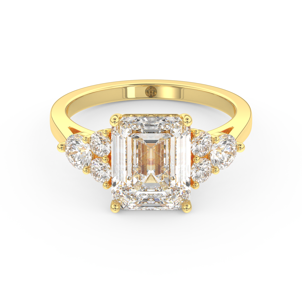 Yellow gold - Central diamond 3.0 ct - view 2
