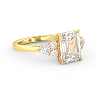 Yellow gold - Central diamond 3.0 ct - view 3