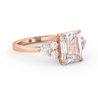 Rose gold - Central diamond 3.0 ct - view 3