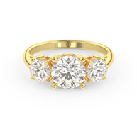Yellow gold - Central diamond 1.5 ct - view 2