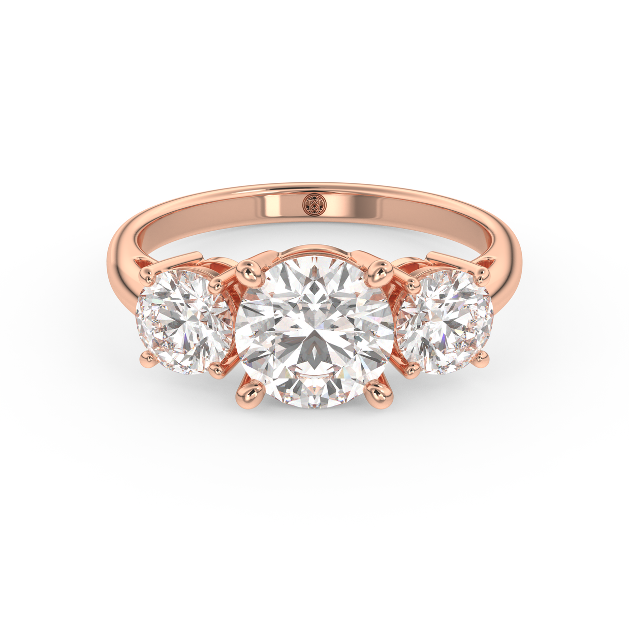 Rose gold - Central diamond 1.5 ct - view 2