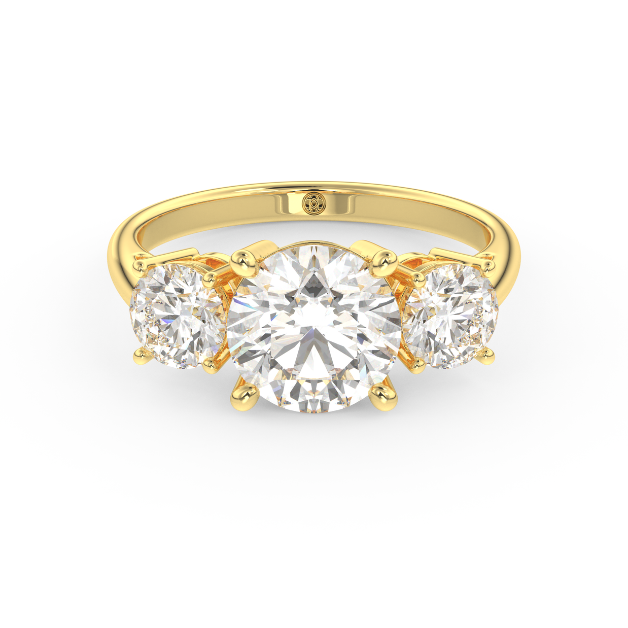 Yellow gold - Central diamond 2.0 ct - view 2