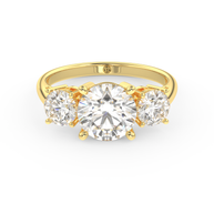 Yellow gold - Central diamond 2.0 ct - view 2