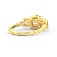 Yellow gold - Central diamond 2.0 ct - view 4