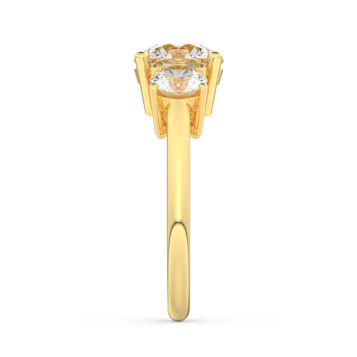 Yellow gold - Central diamond 2.0 ct - view 7