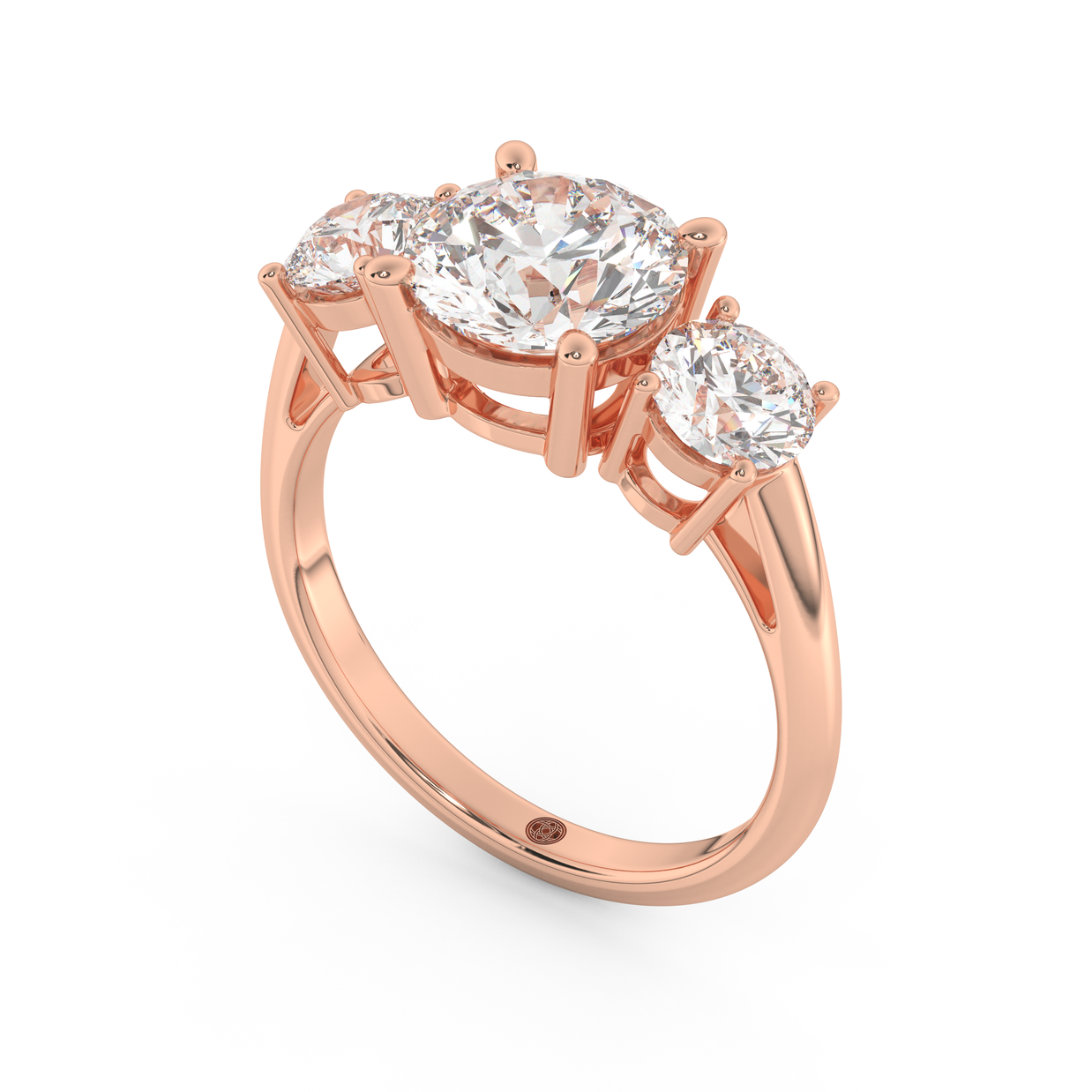 Rose gold - Central diamond 2.0 ct - view 1