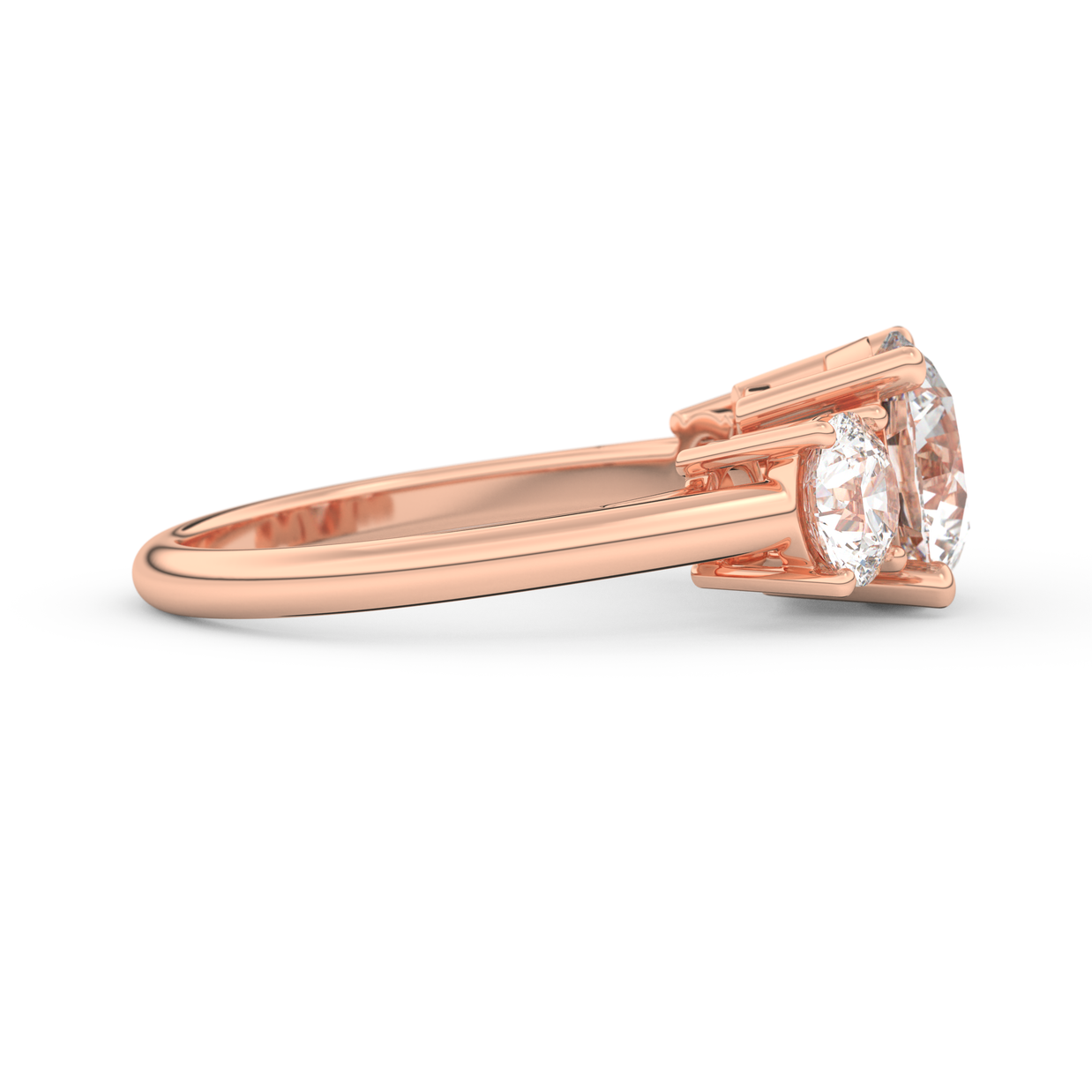 Rose gold - Central diamond 2.0 ct - view 3