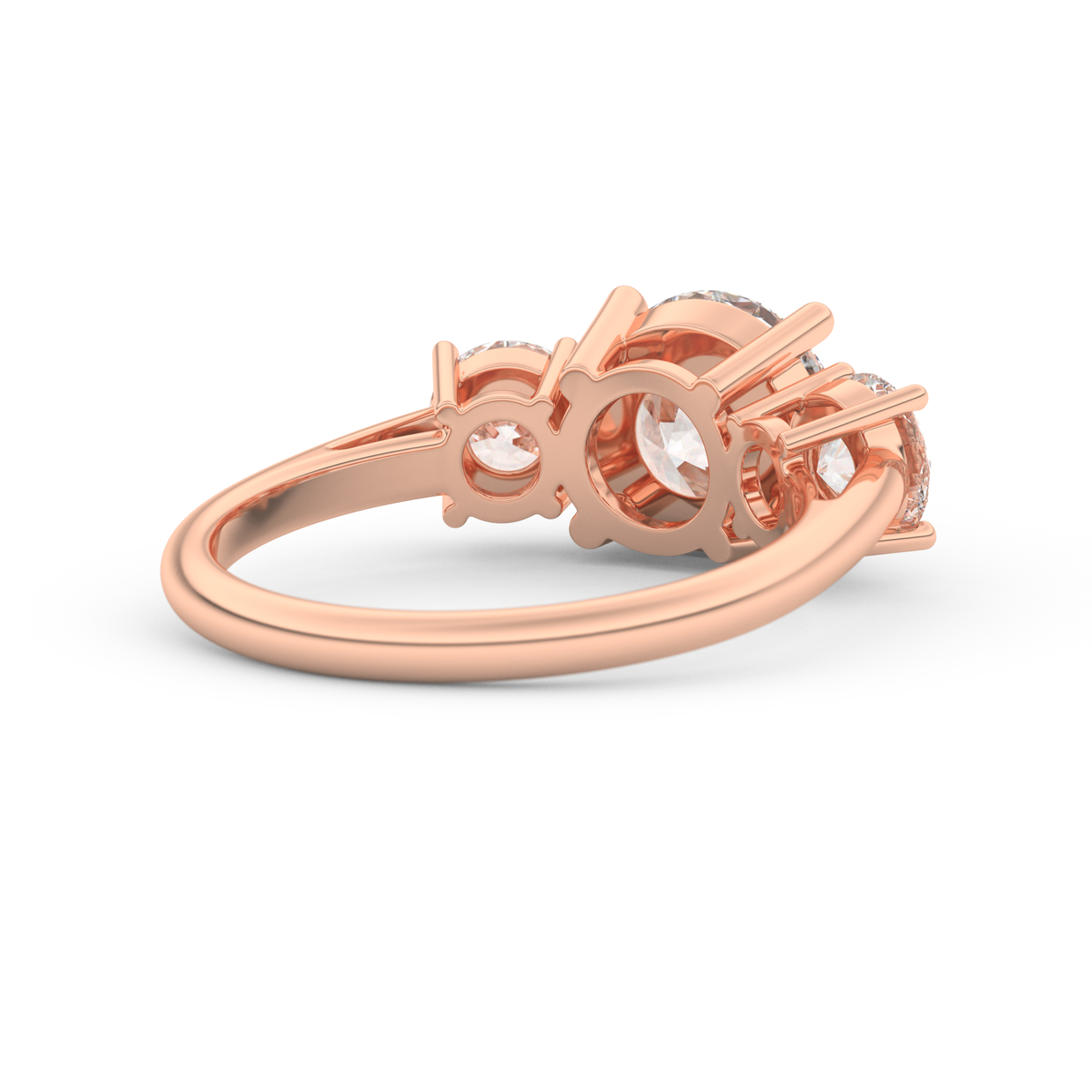 Rose gold - Central diamond 2.0 ct - view 4