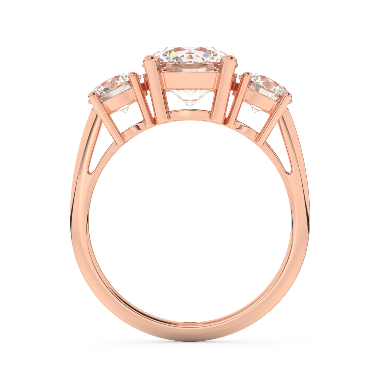 Rose gold - Central diamond 2.0 ct - view 6