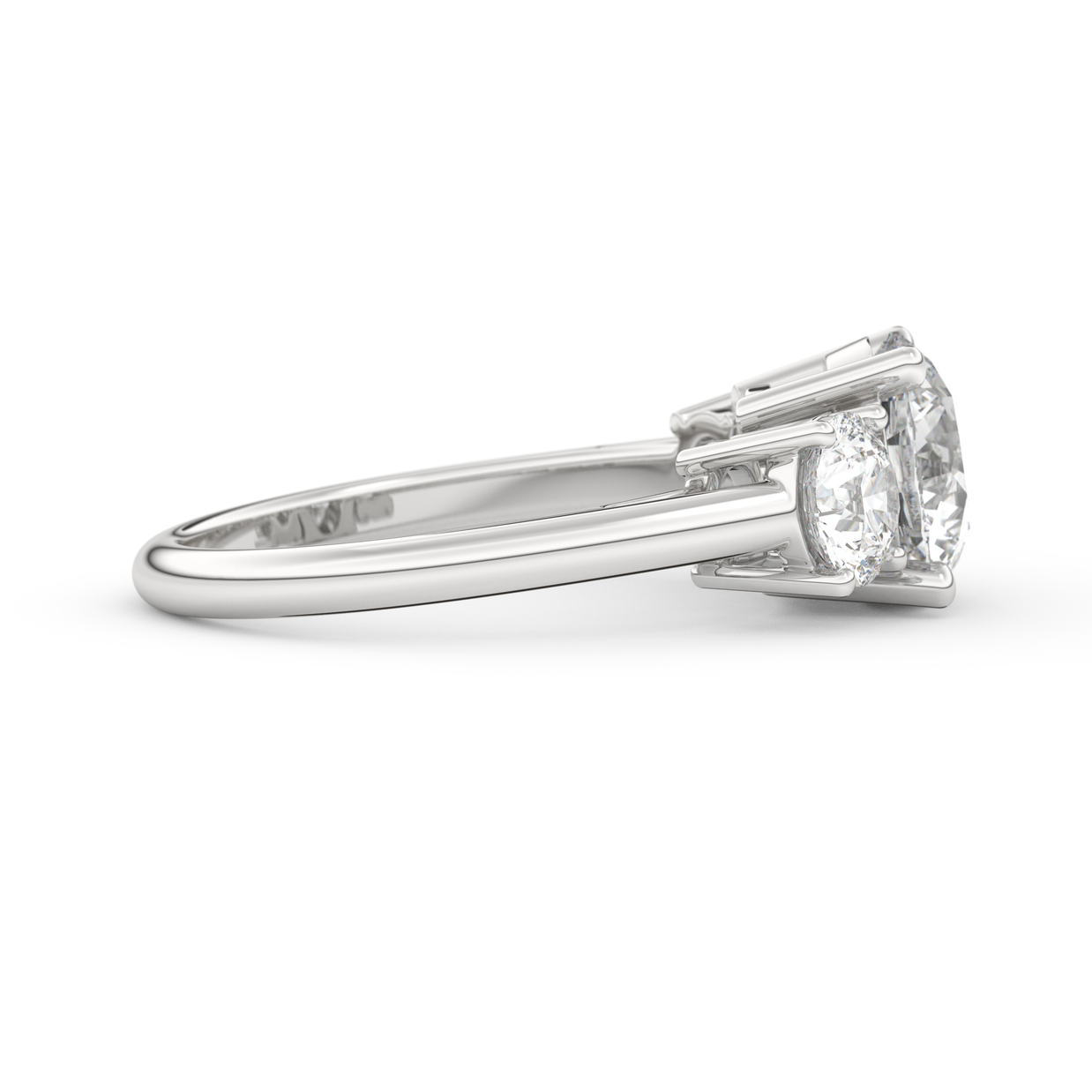 White gold - Central diamond 2.0 ct - view 3