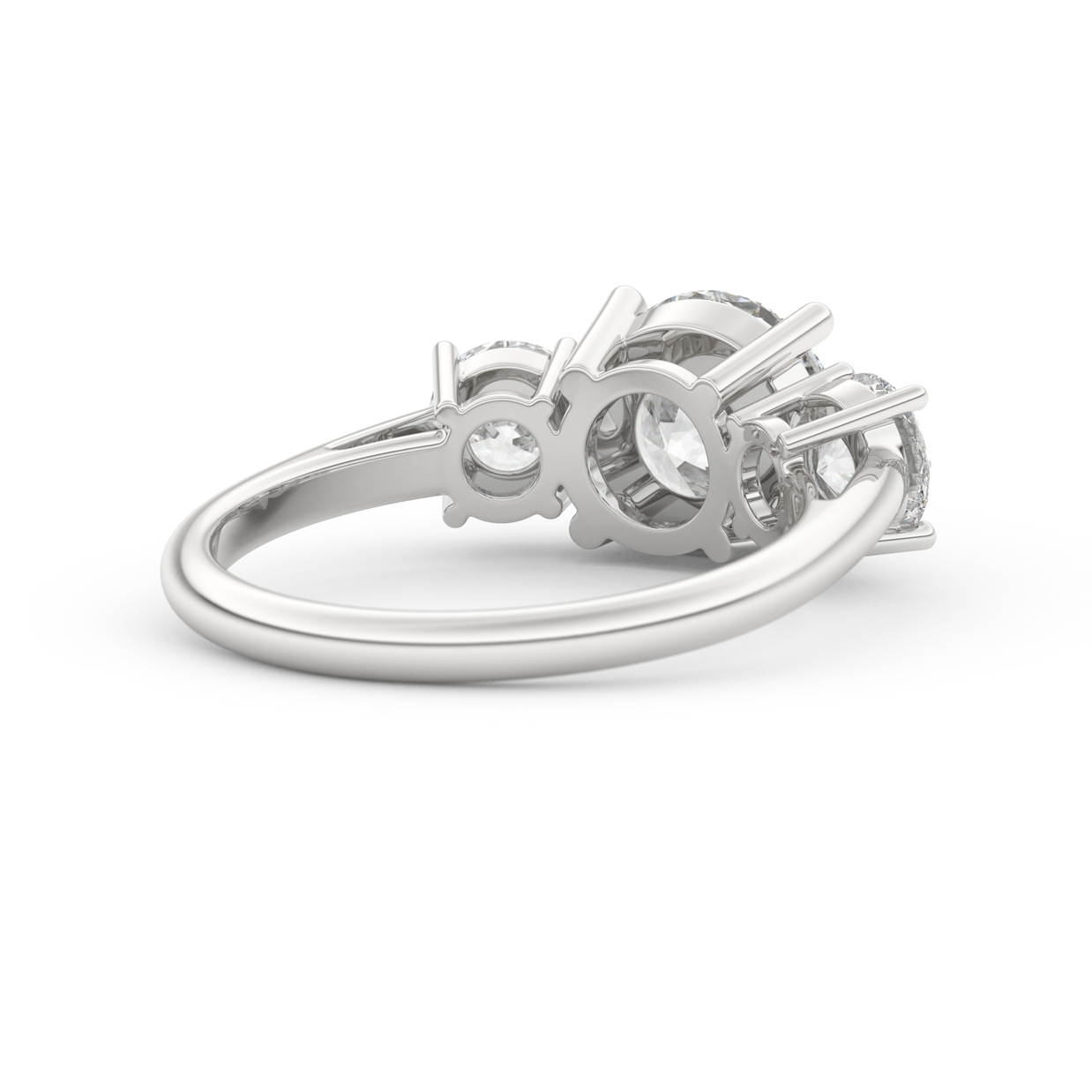 White gold - Central diamond 2.0 ct - view 4