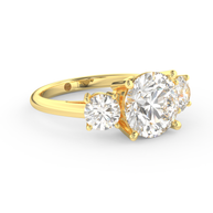 Yellow gold - Central diamond 3.0 ct - view 3