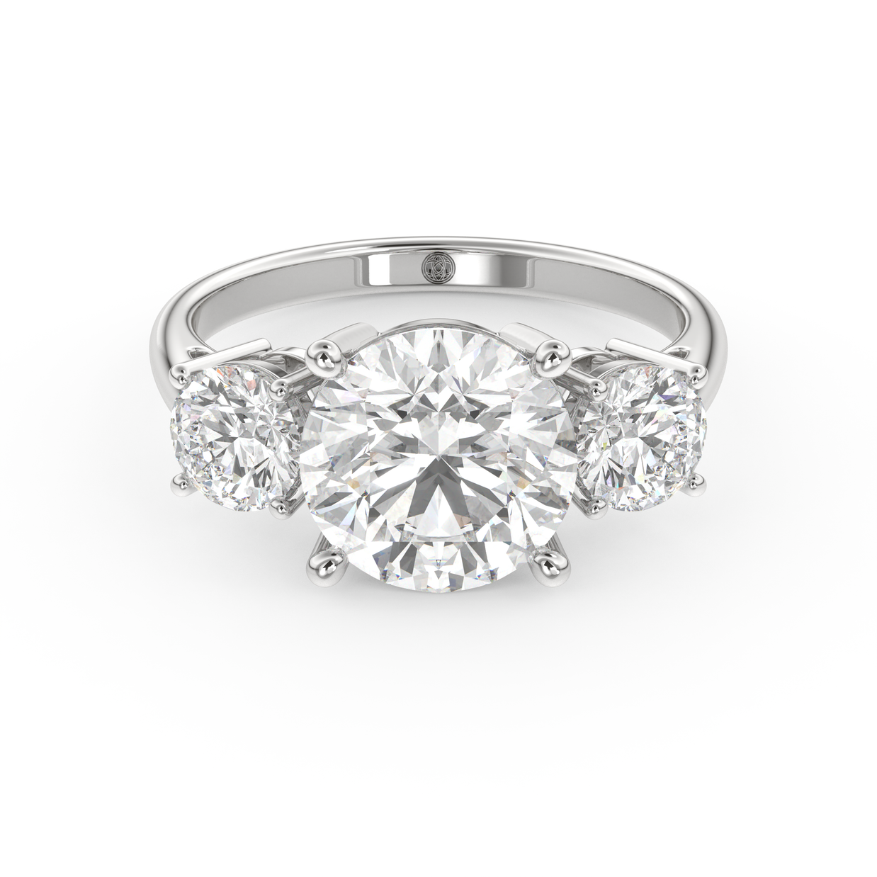 White gold - Central diamond 3.0 ct - view 2