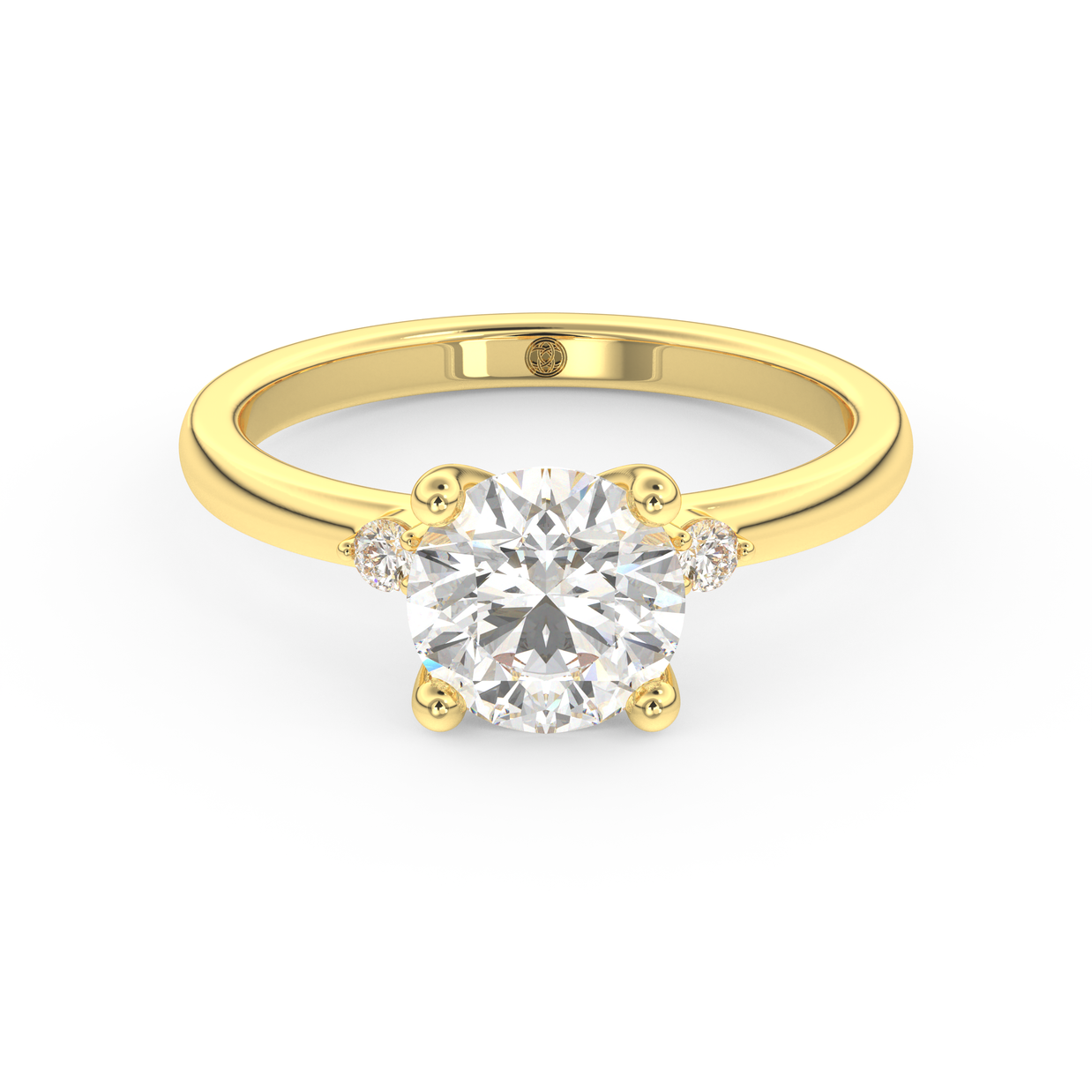 Yellow gold - Central diamond 1.5 ct - view 2