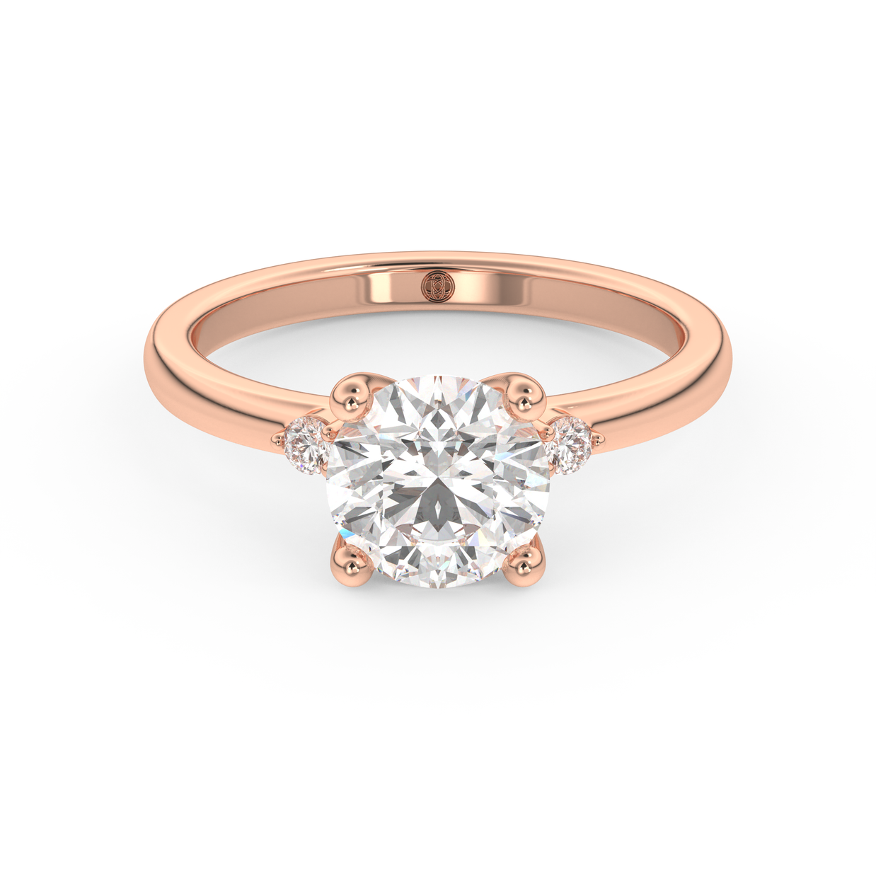 Rose gold - Central diamond 1.5 ct - view 2
