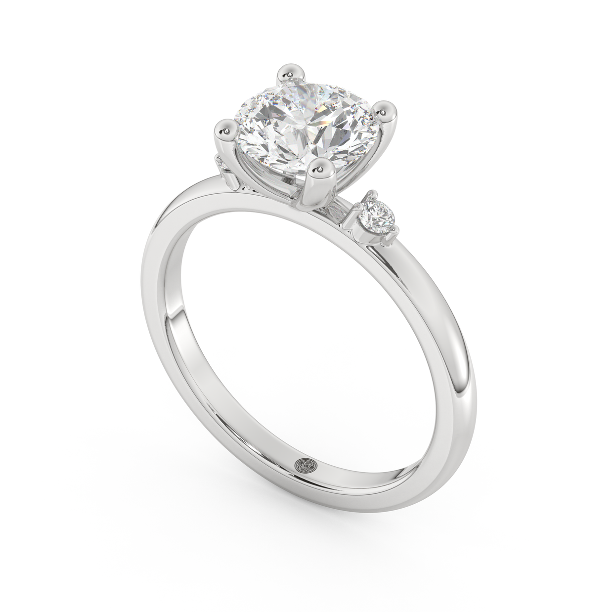 White gold - Central diamond 1.5 ct - view 1
