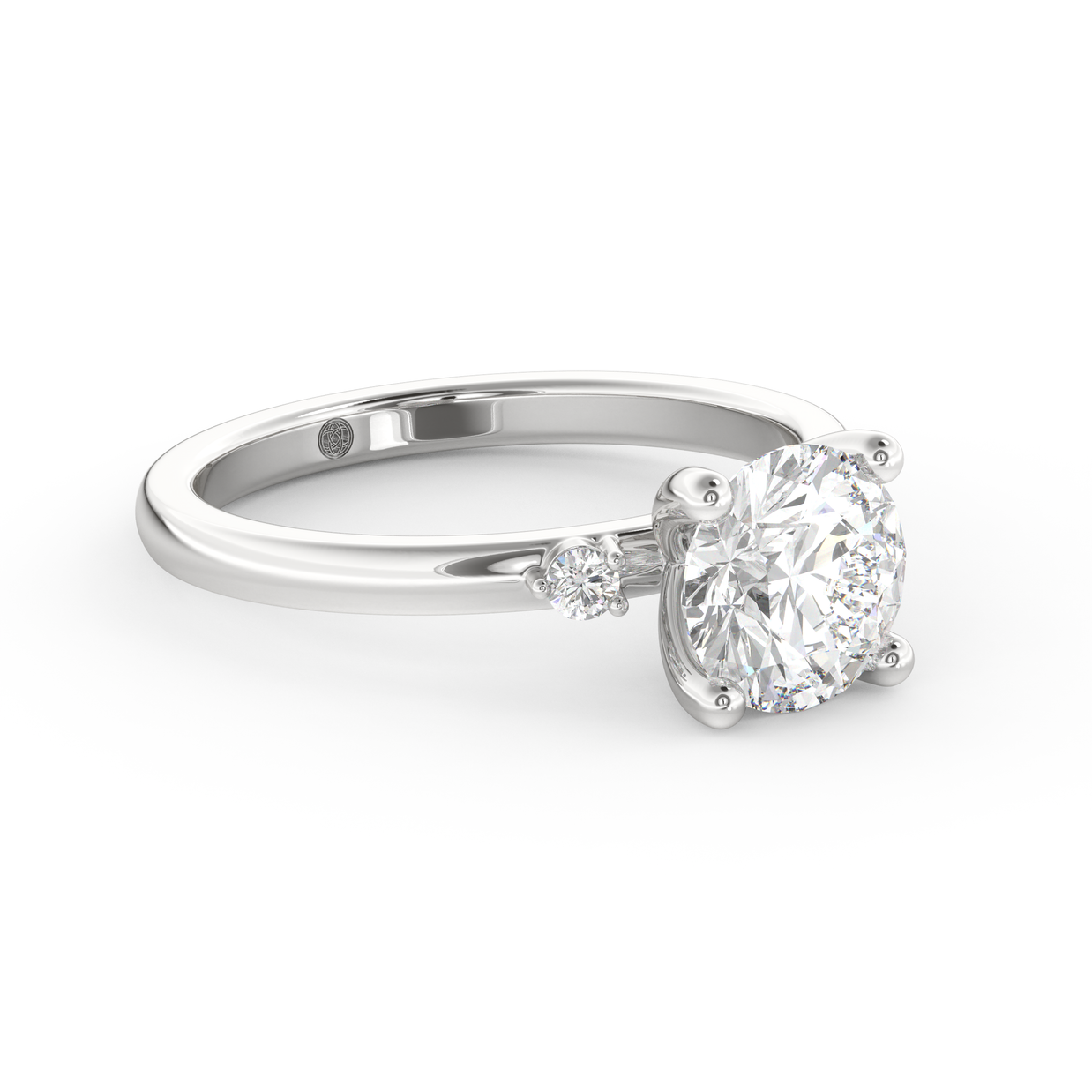 White gold - Central diamond 1.5 ct - view 3