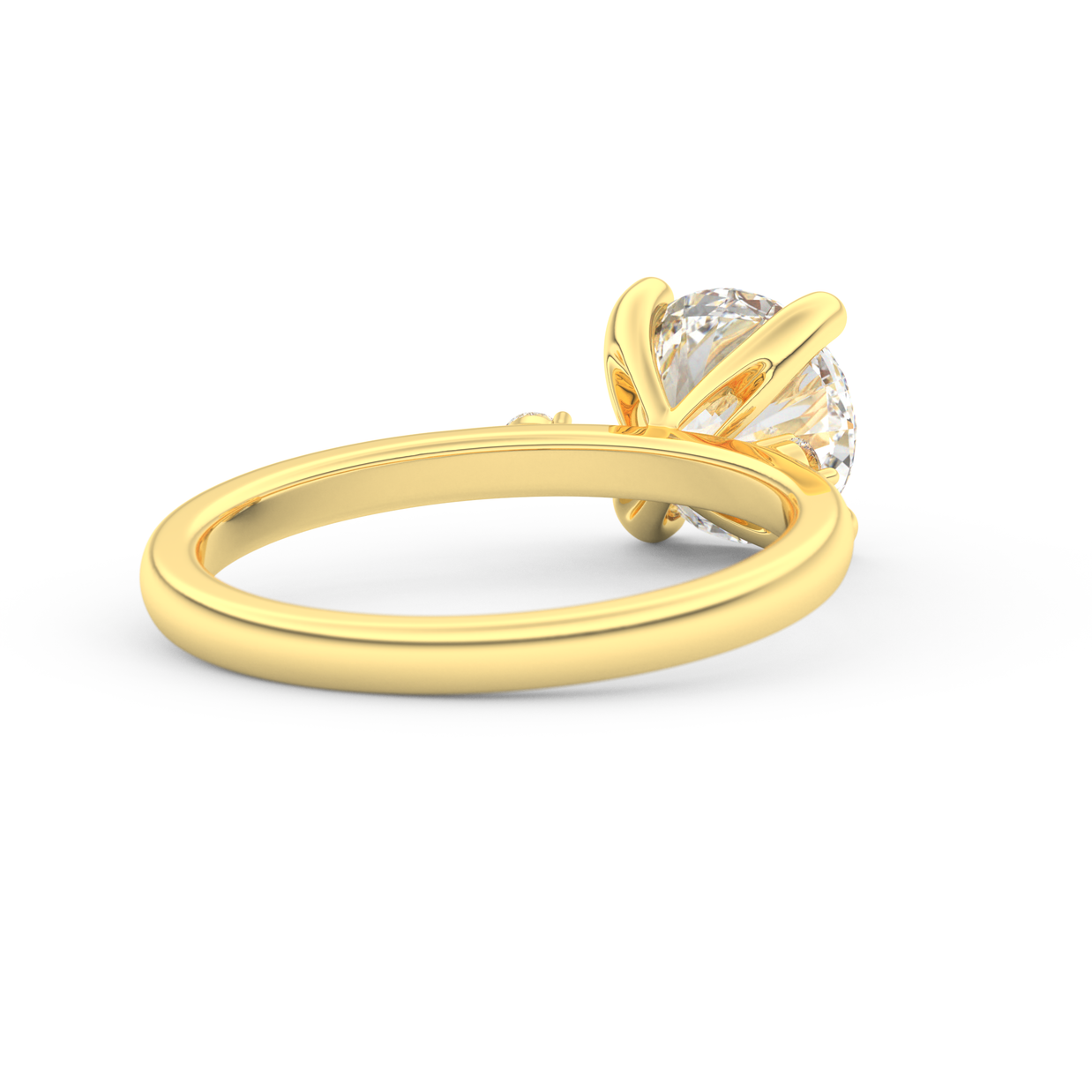 Yellow gold - Central diamond 2.0 ct - view 4