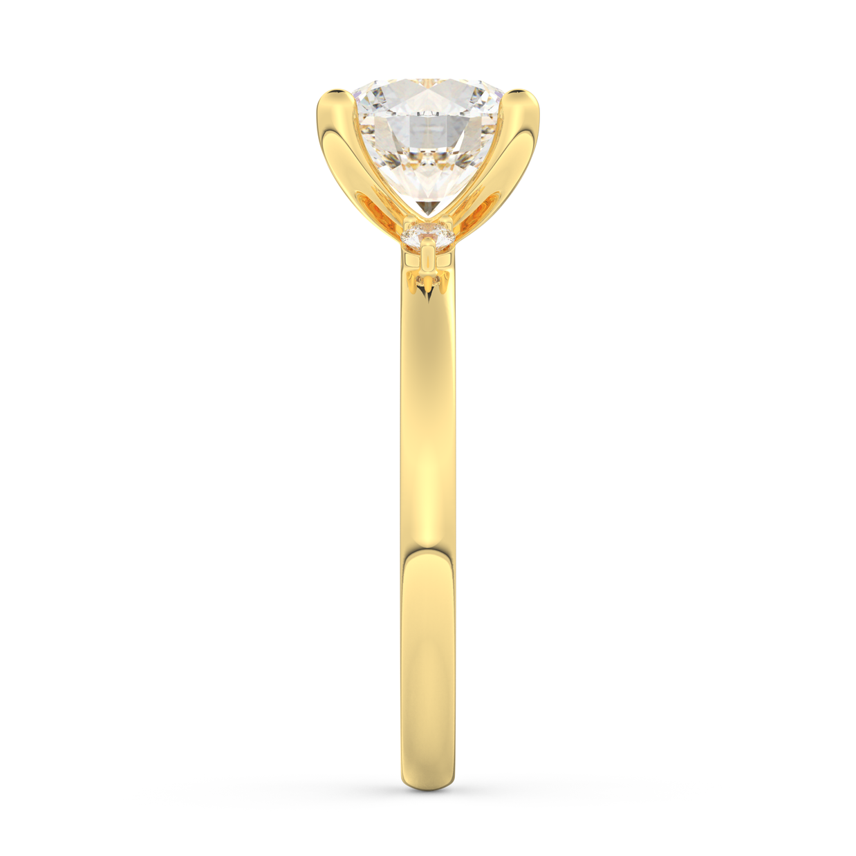Yellow gold - Central diamond 2.0 ct - view 7
