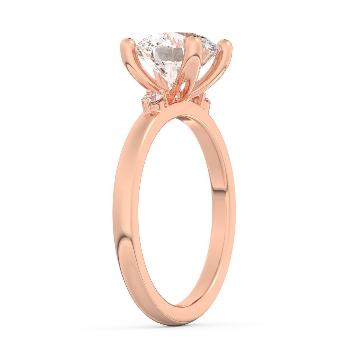 Rose gold - Central diamond 2.0 ct - view 5