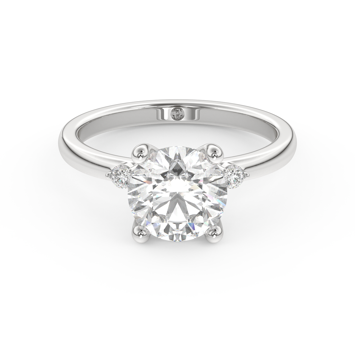 White gold - Central diamond 2.0 ct - view 2
