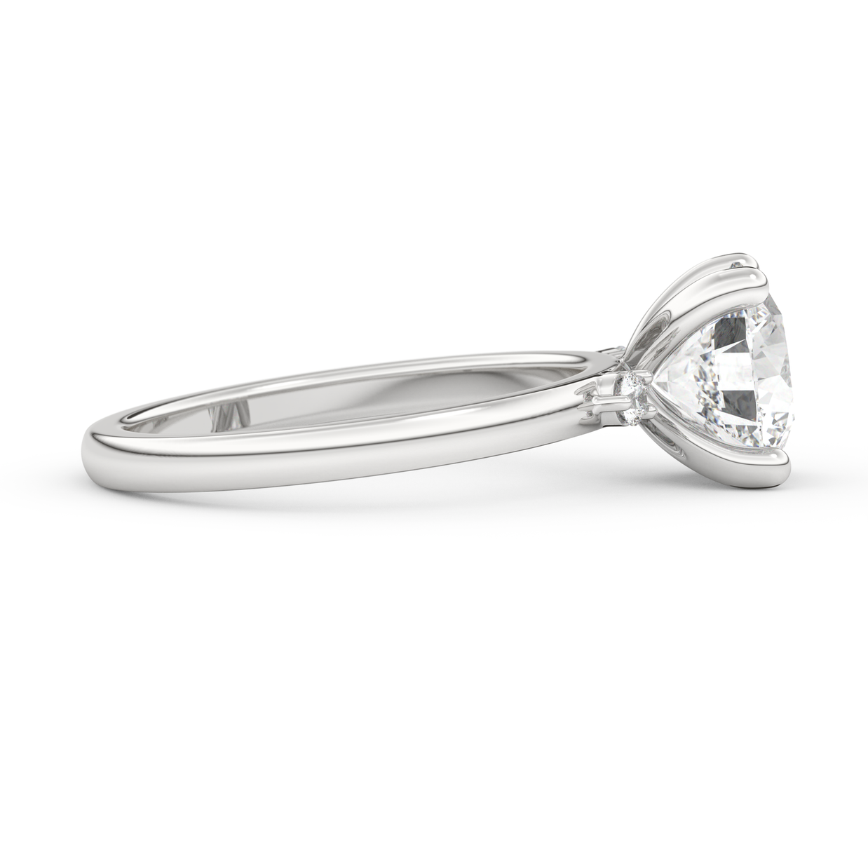White gold - Central diamond 2.0 ct - view 3