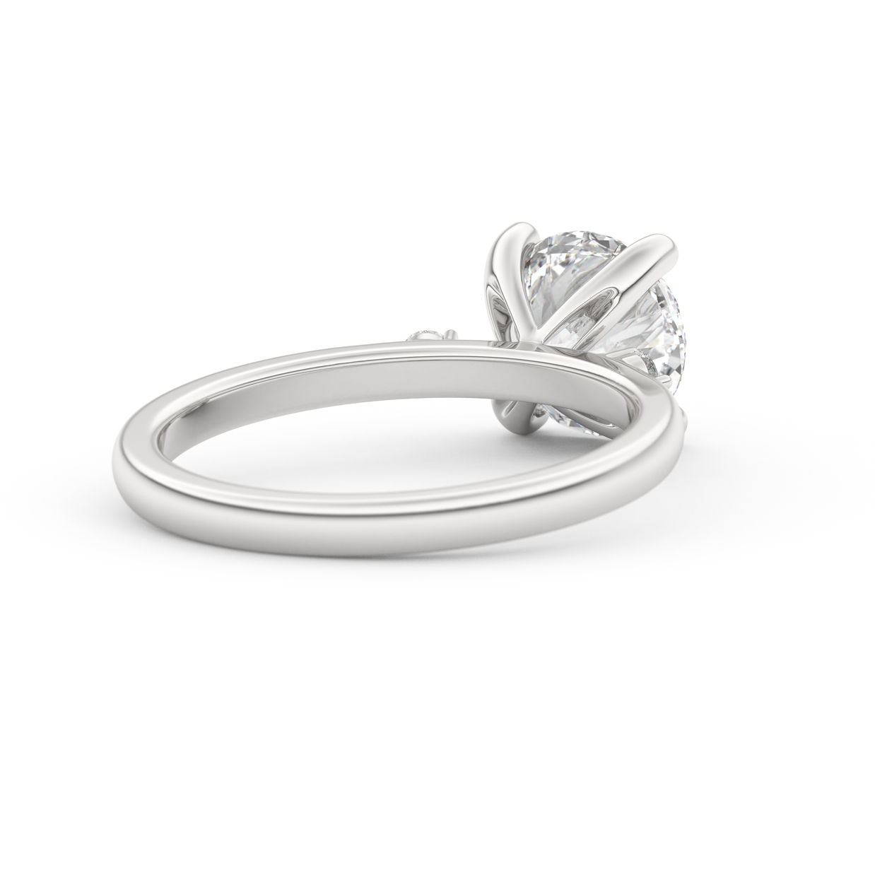 White gold - Central diamond 2.0 ct - view 4