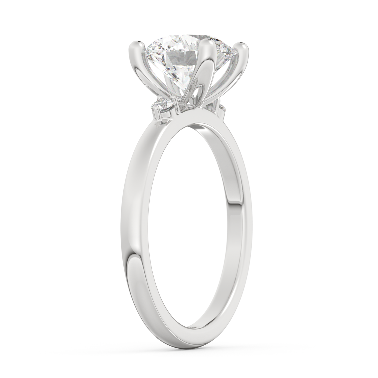 White gold - Central diamond 2.0 ct - view 5