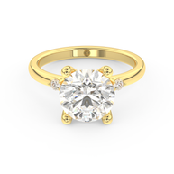 Yellow gold - Central diamond 3.0 ct - view 2