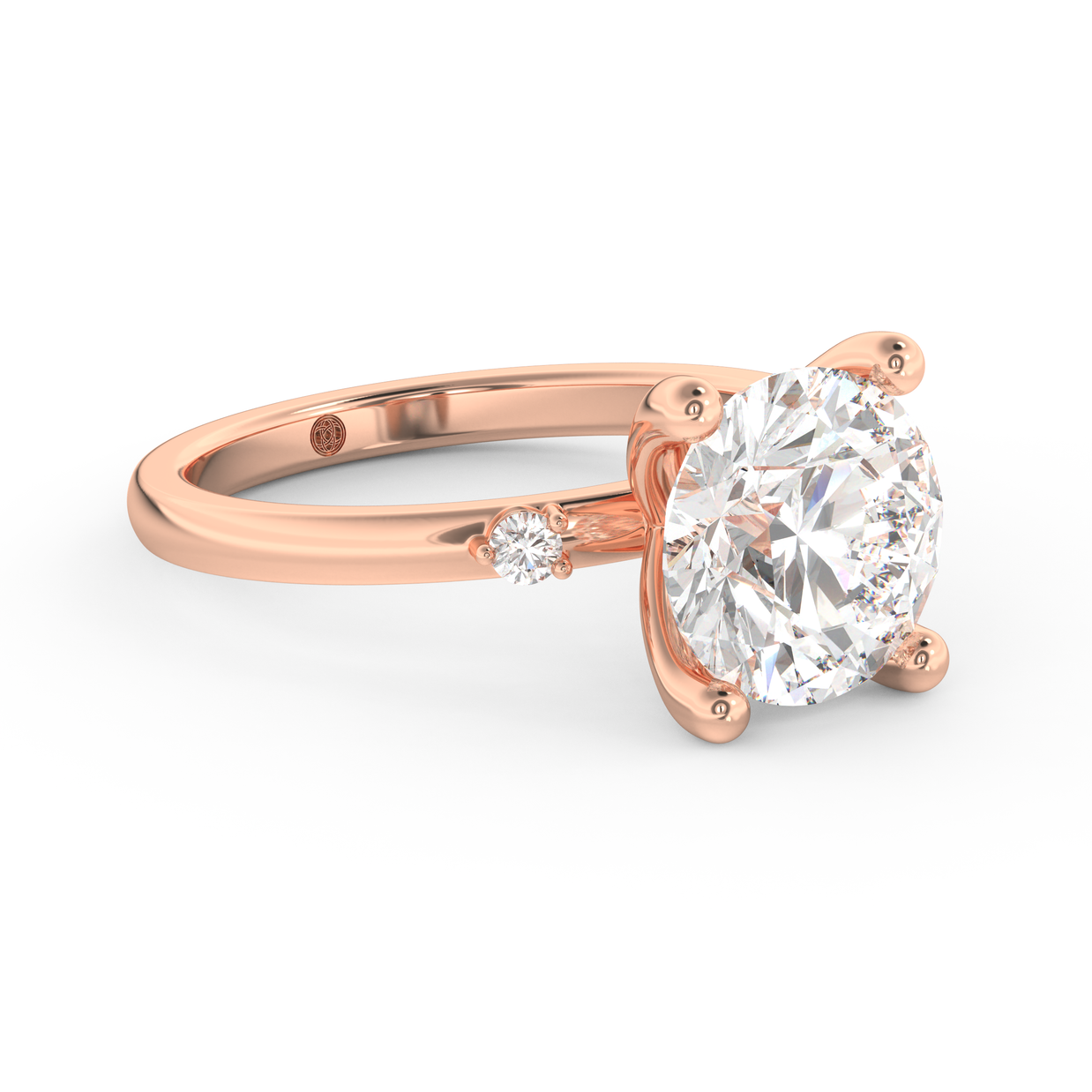 Rose gold - Central diamond 3.0 ct - view 3