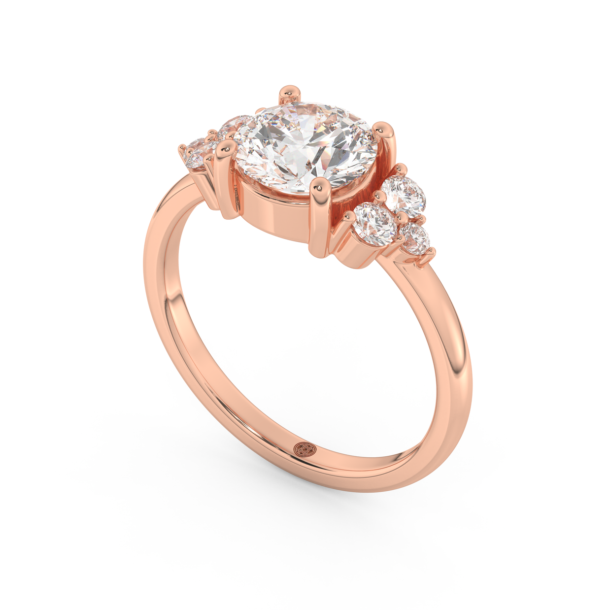 Rose gold - Central diamond 1.5 ct - view 1