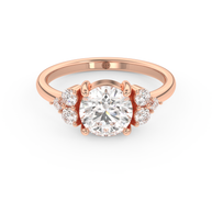 Rose gold - Central diamond 1.5 ct - view 2