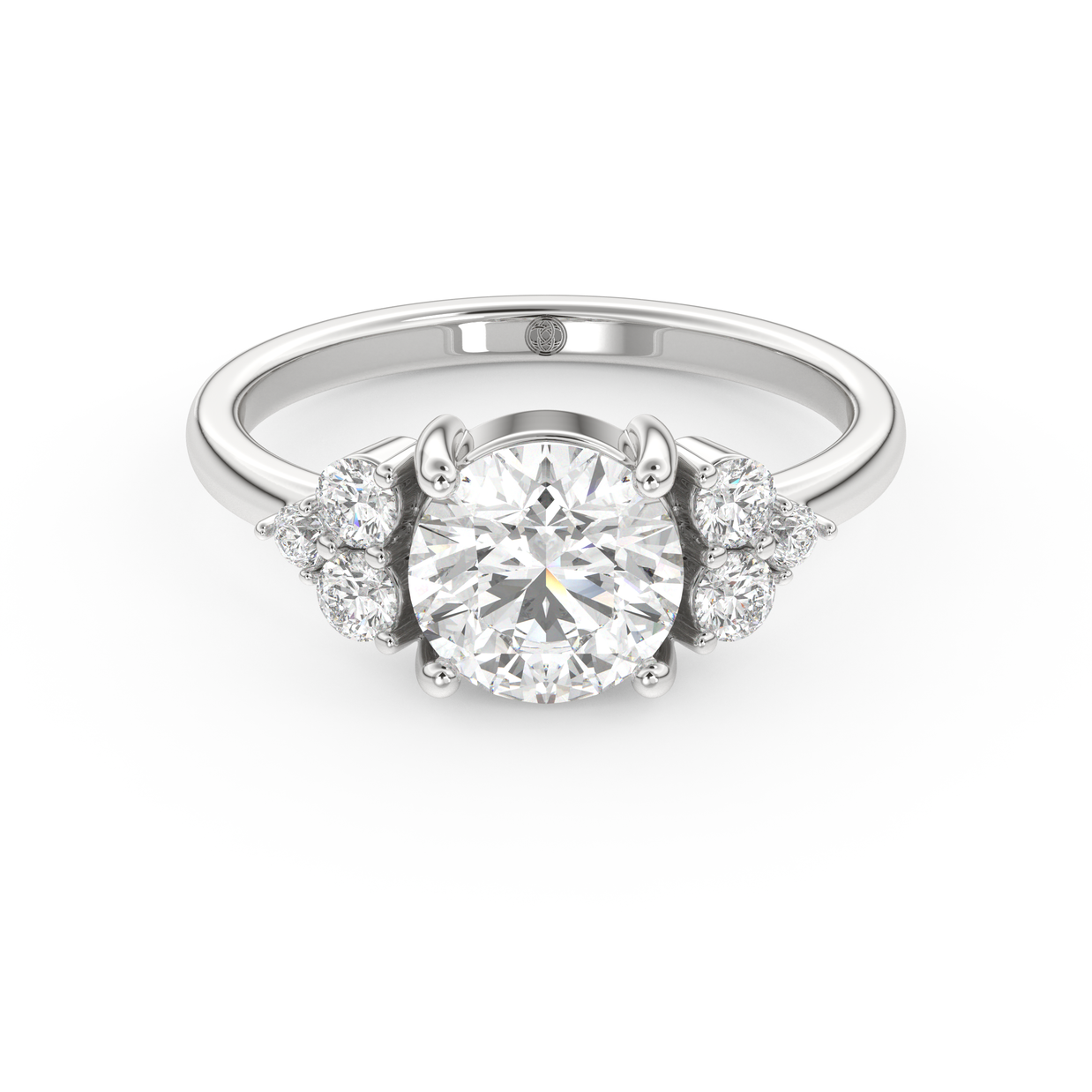 White gold - Central diamond 1.5 ct - view 2