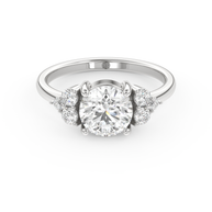 White gold - Central diamond 1.5 ct - view 2