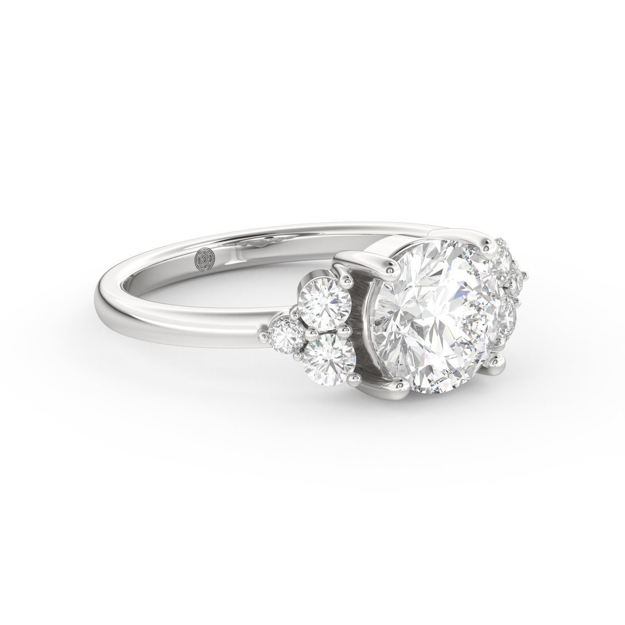 White gold - Central diamond 1.5 ct - view 3