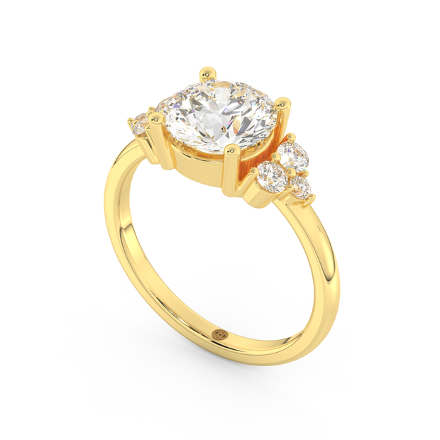 Yellow gold - Central diamond 2.0 ct - view 1